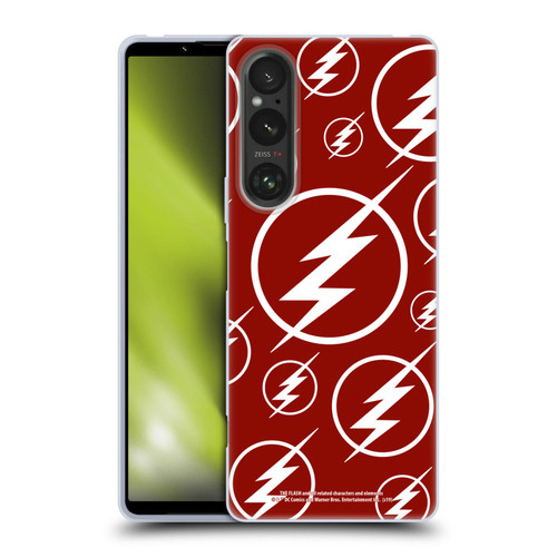 The Flash TV Series Logos Pattern Soft Gel Case for Sony Xperia 1 V 5G