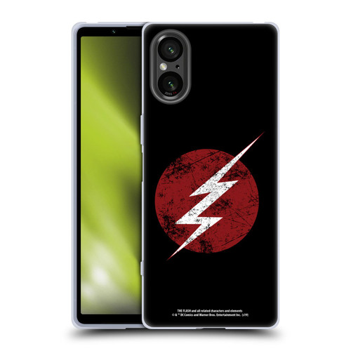 The Flash TV Series Logos Distressed Look Soft Gel Case for Sony Xperia 5 V 5G