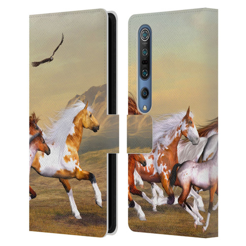 Simone Gatterwe Horses Wild Herd Leather Book Wallet Case Cover For Xiaomi Mi 10 5G / Mi 10 Pro 5G