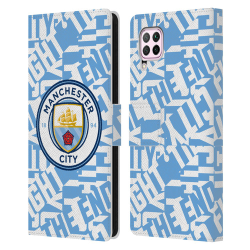 Manchester City Man City FC Graphics Sky Blue Pattern Fight Leather Book Wallet Case Cover For Huawei Nova 6 SE / P40 Lite