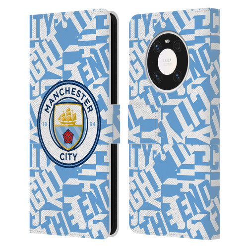 Manchester City Man City FC Graphics Sky Blue Pattern Fight Leather Book Wallet Case Cover For Huawei Mate 40 Pro 5G