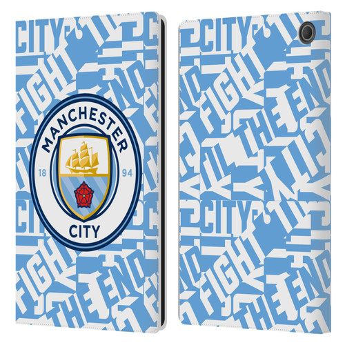 Manchester City Man City FC Graphics Sky Blue Pattern Fight Leather Book Wallet Case Cover For Amazon Fire Max 11 2023