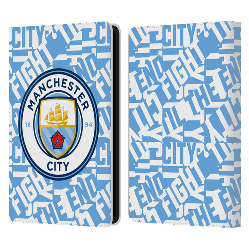 Manchester City Man City FC Graphics Sky Blue Pattern Fight Leather Book Wallet Case Cover For Amazon Kindle Paperwhite 5 (2021)