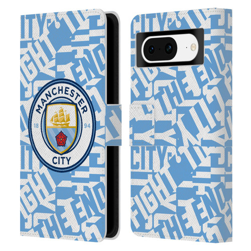 Manchester City Man City FC Graphics Sky Blue Pattern Fight Leather Book Wallet Case Cover For Google Pixel 8