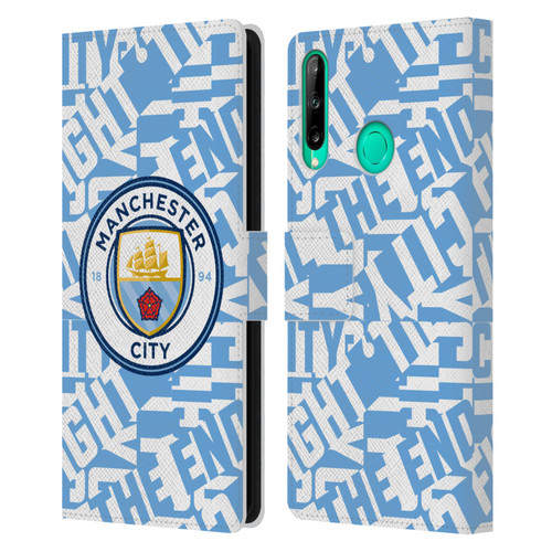 Manchester City Man City FC Graphics Sky Blue Pattern Fight Leather Book Wallet Case Cover For Huawei P40 lite E