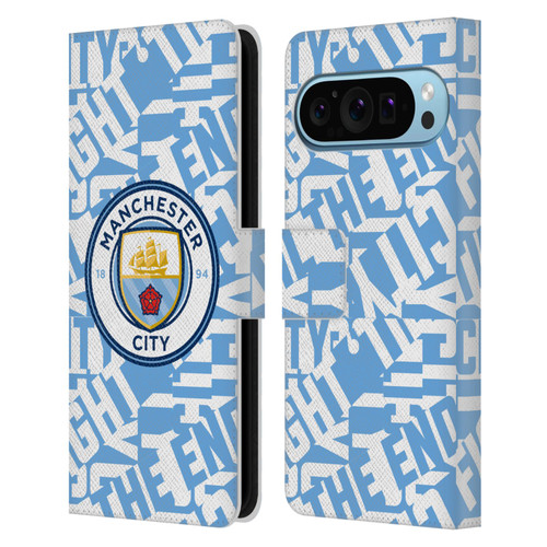 Manchester City Man City FC Graphics Sky Blue Pattern Fight Leather Book Wallet Case Cover For Google Pixel 9 / Pixel 9 Pro