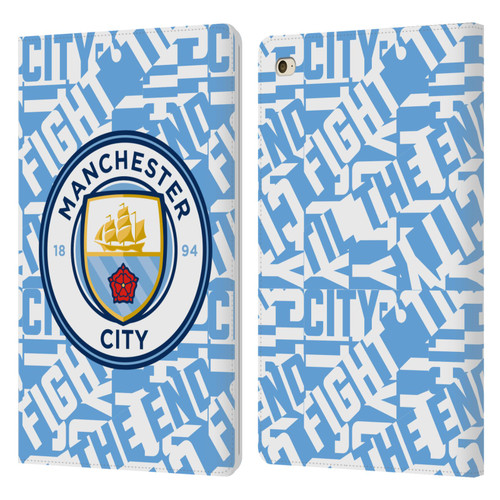 Manchester City Man City FC Graphics Sky Blue Pattern Fight Leather Book Wallet Case Cover For Apple iPad mini 4