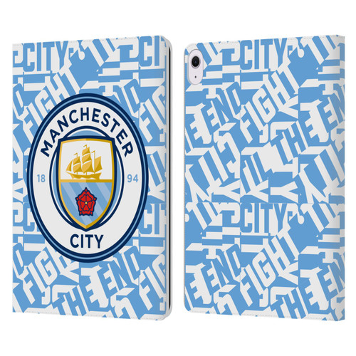 Manchester City Man City FC Graphics Sky Blue Pattern Fight Leather Book Wallet Case Cover For Apple iPad Air 13 2024