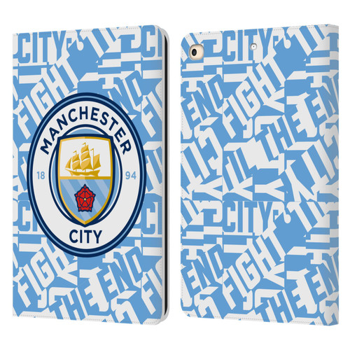 Manchester City Man City FC Graphics Sky Blue Pattern Fight Leather Book Wallet Case Cover For Apple iPad 9.7 2017 / iPad 9.7 2018