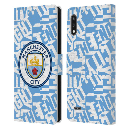 Manchester City Man City FC Graphics Sky Blue Pattern Fight Leather Book Wallet Case Cover For LG K22