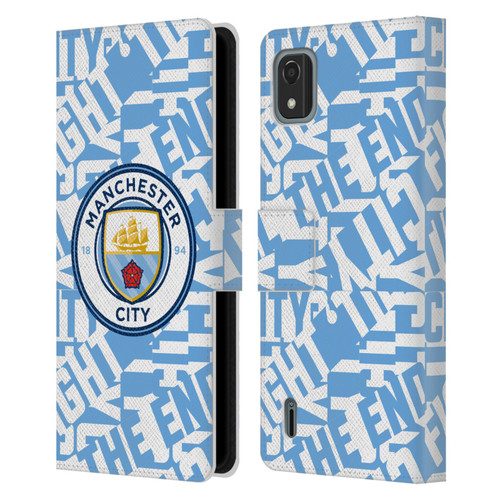 Manchester City Man City FC Graphics Sky Blue Pattern Fight Leather Book Wallet Case Cover For Nokia C2 2nd Edition