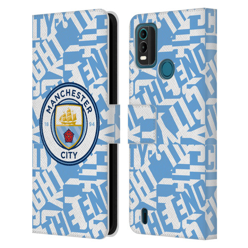 Manchester City Man City FC Graphics Sky Blue Pattern Fight Leather Book Wallet Case Cover For Nokia G11 Plus