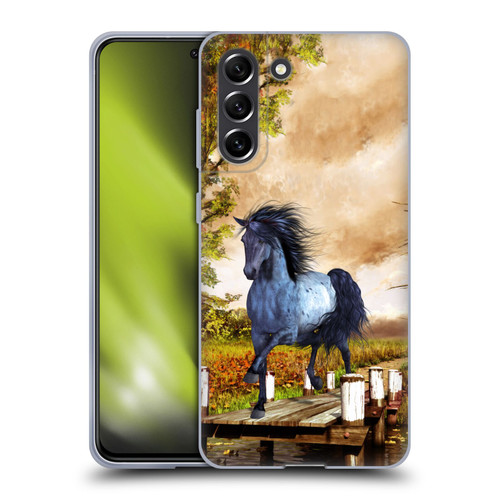 Simone Gatterwe Horses On The Lake Soft Gel Case for Samsung Galaxy S21 FE 5G