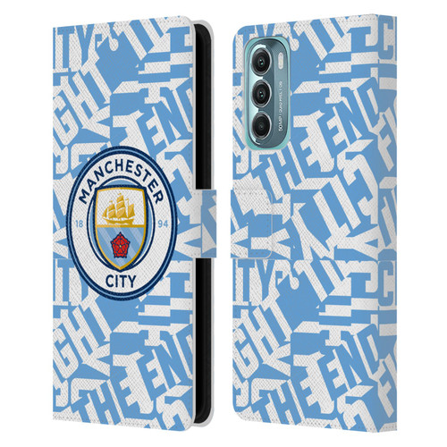 Manchester City Man City FC Graphics Sky Blue Pattern Fight Leather Book Wallet Case Cover For Motorola Moto G Stylus 5G (2022)