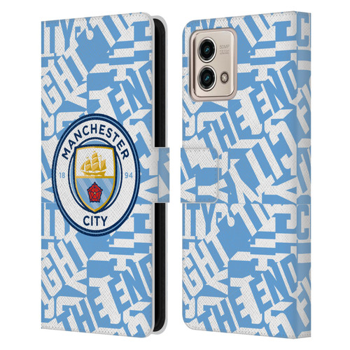 Manchester City Man City FC Graphics Sky Blue Pattern Fight Leather Book Wallet Case Cover For Motorola Moto G Stylus 5G 2023