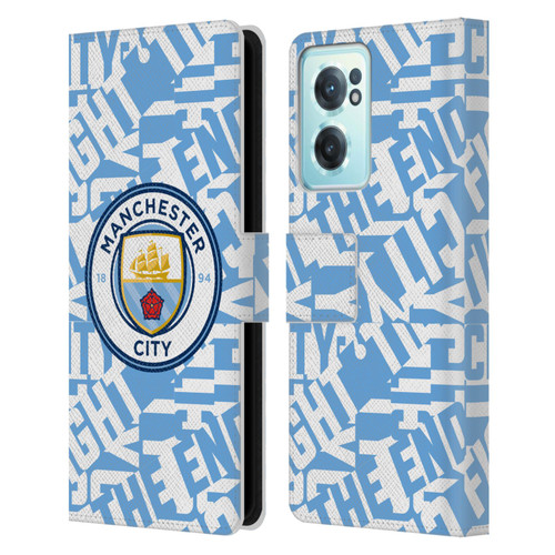 Manchester City Man City FC Graphics Sky Blue Pattern Fight Leather Book Wallet Case Cover For OnePlus Nord CE 2 5G