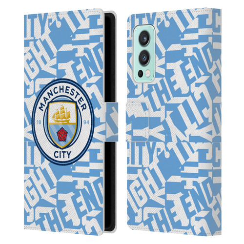 Manchester City Man City FC Graphics Sky Blue Pattern Fight Leather Book Wallet Case Cover For OnePlus Nord 2 5G