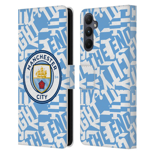 Manchester City Man City FC Graphics Sky Blue Pattern Fight Leather Book Wallet Case Cover For Samsung Galaxy A05s