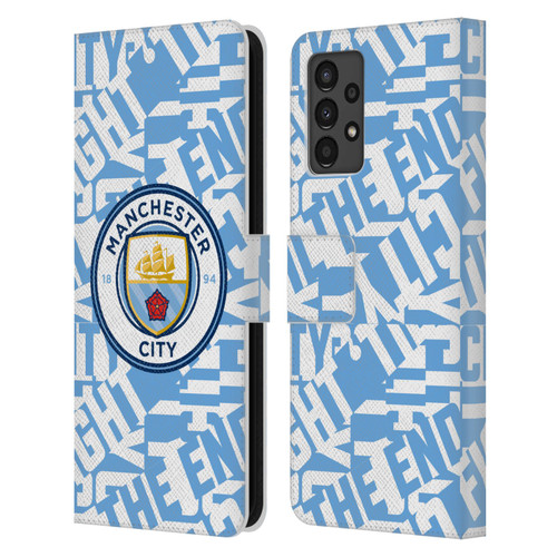 Manchester City Man City FC Graphics Sky Blue Pattern Fight Leather Book Wallet Case Cover For Samsung Galaxy A13 (2022)