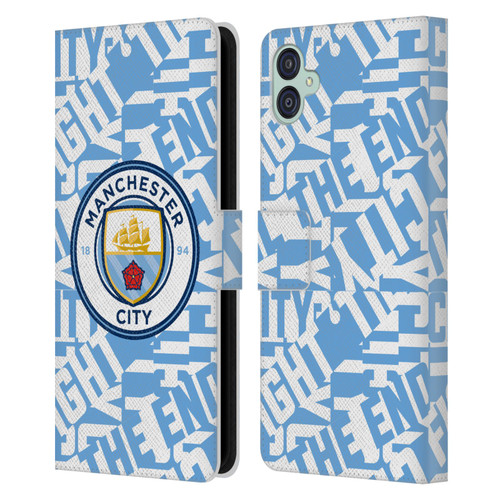 Manchester City Man City FC Graphics Sky Blue Pattern Fight Leather Book Wallet Case Cover For Samsung Galaxy M04 5G / A04e