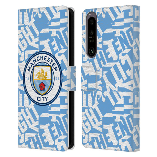 Manchester City Man City FC Graphics Sky Blue Pattern Fight Leather Book Wallet Case Cover For Sony Xperia 1 IV