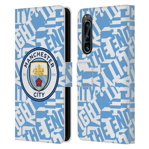 Manchester City Man City FC Graphics Sky Blue Pattern Fight Leather Book Wallet Case Cover For Sony Xperia 5 IV