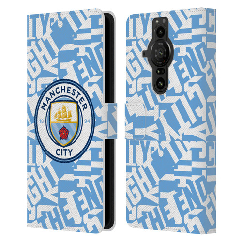 Manchester City Man City FC Graphics Sky Blue Pattern Fight Leather Book Wallet Case Cover For Sony Xperia Pro-I