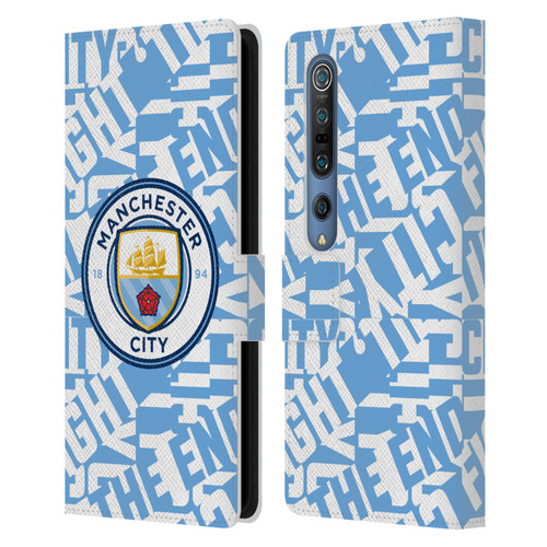 Manchester City Man City FC Graphics Sky Blue Pattern Fight Leather Book Wallet Case Cover For Xiaomi Mi 10 5G / Mi 10 Pro 5G