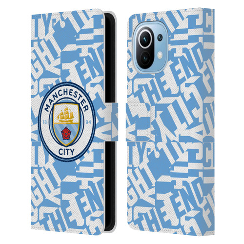 Manchester City Man City FC Graphics Sky Blue Pattern Fight Leather Book Wallet Case Cover For Xiaomi Mi 11