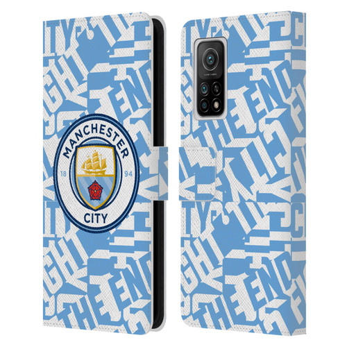 Manchester City Man City FC Graphics Sky Blue Pattern Fight Leather Book Wallet Case Cover For Xiaomi Mi 10T 5G