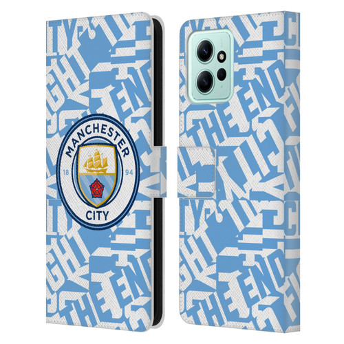 Manchester City Man City FC Graphics Sky Blue Pattern Fight Leather Book Wallet Case Cover For Xiaomi Redmi 12