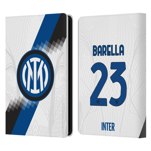 Fc Internazionale Milano 2023/24 Players Away Kit Nicolò Barella Leather Book Wallet Case Cover For Amazon Kindle Paperwhite 5 (2021)