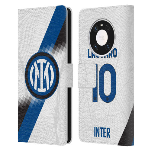 Fc Internazionale Milano 2023/24 Players Away Kit Lautaro Martínez Leather Book Wallet Case Cover For Huawei Mate 40 Pro 5G