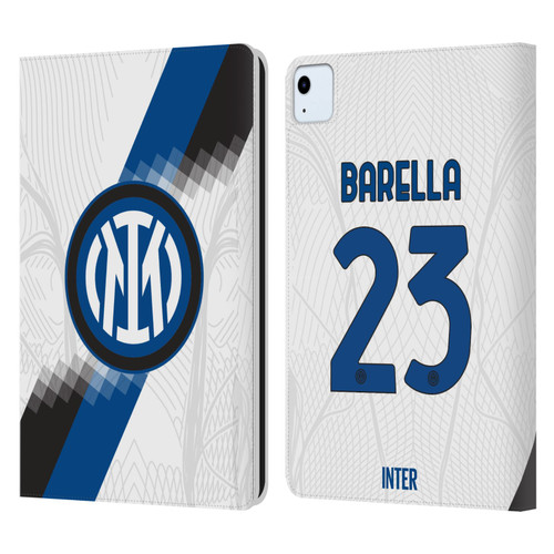 Fc Internazionale Milano 2023/24 Players Away Kit Nicolò Barella Leather Book Wallet Case Cover For Apple iPad Air 11 2020/2022/2024