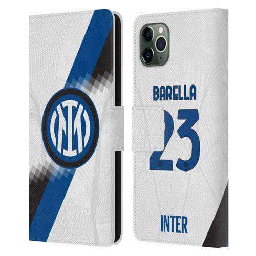 Fc Internazionale Milano 2023/24 Players Away Kit Nicolò Barella Leather Book Wallet Case Cover For Apple iPhone 11 Pro Max