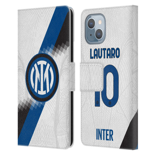 Fc Internazionale Milano 2023/24 Players Away Kit Lautaro Martínez Leather Book Wallet Case Cover For Apple iPhone 14