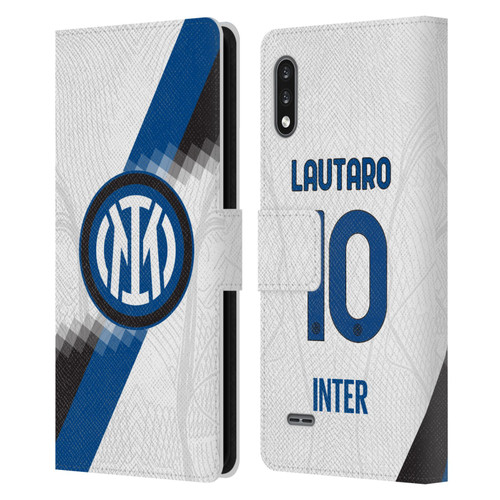 Fc Internazionale Milano 2023/24 Players Away Kit Lautaro Martínez Leather Book Wallet Case Cover For LG K22