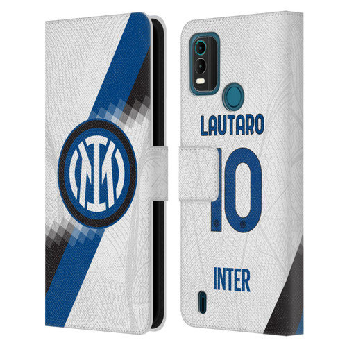 Fc Internazionale Milano 2023/24 Players Away Kit Lautaro Martínez Leather Book Wallet Case Cover For Nokia G11 Plus