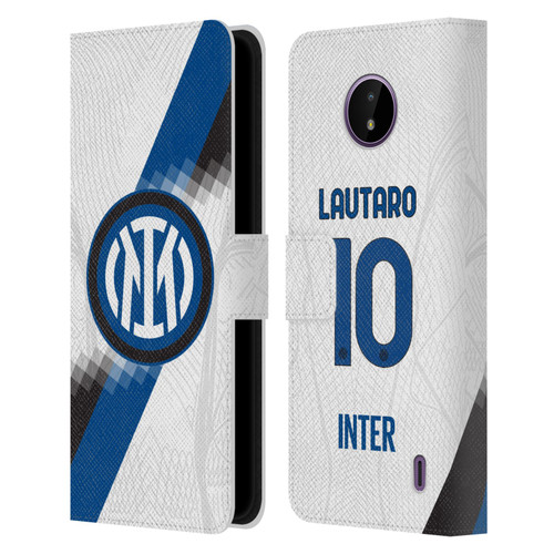 Fc Internazionale Milano 2023/24 Players Away Kit Lautaro Martínez Leather Book Wallet Case Cover For Nokia C10 / C20
