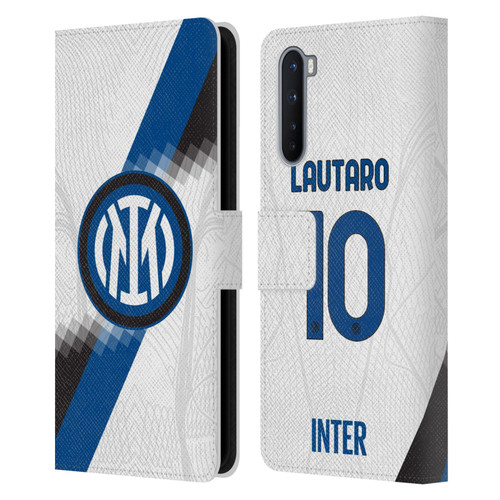 Fc Internazionale Milano 2023/24 Players Away Kit Lautaro Martínez Leather Book Wallet Case Cover For OnePlus Nord 5G