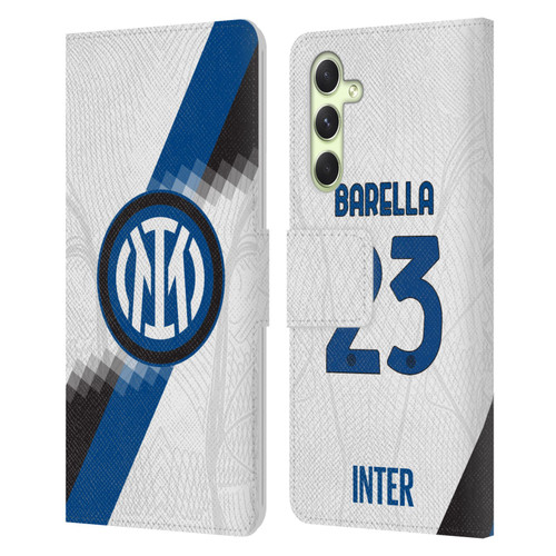 Fc Internazionale Milano 2023/24 Players Away Kit Nicolò Barella Leather Book Wallet Case Cover For Samsung Galaxy A54 5G