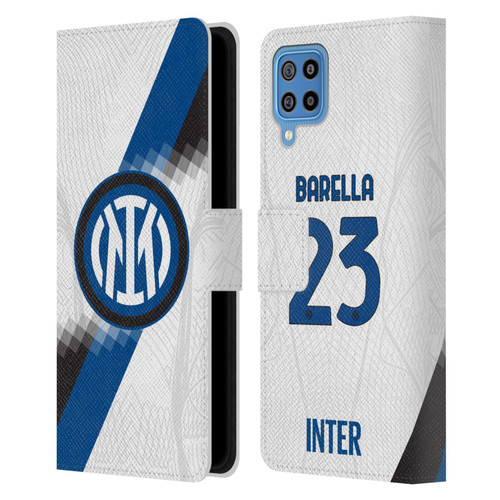 Fc Internazionale Milano 2023/24 Players Away Kit Nicolò Barella Leather Book Wallet Case Cover For Samsung Galaxy F22 (2021)