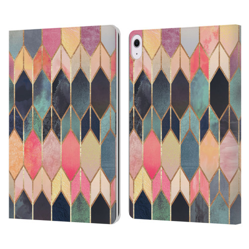 Elisabeth Fredriksson Geometric Design And Pattern Colourful Stained Glass Leather Book Wallet Case Cover For Apple iPad Air 13 2024