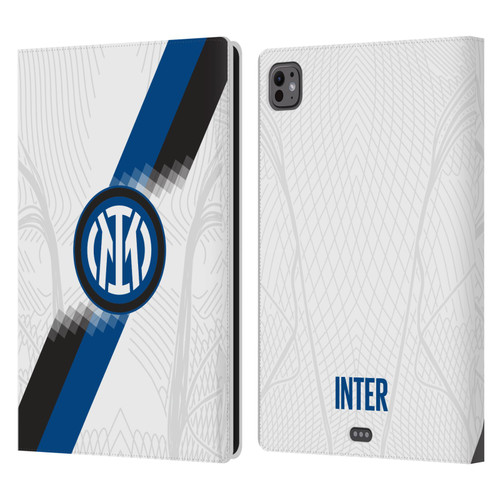 Fc Internazionale Milano 2023/24 Crest Kit Away Leather Book Wallet Case Cover For Apple iPad Pro 11 M4 2024