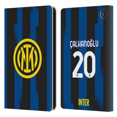 Fc Internazionale Milano 2023/24 Players Home Kit Hakan Çalhanoglu Leather Book Wallet Case Cover For Amazon Fire 7 2022