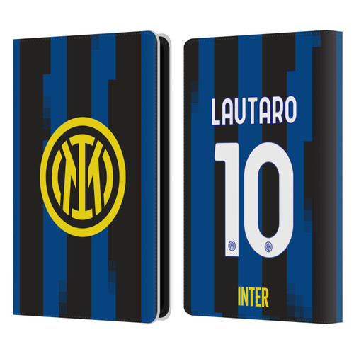 Fc Internazionale Milano 2023/24 Players Home Kit Lautaro Martínez Leather Book Wallet Case Cover For Amazon Kindle Paperwhite 5 (2021)