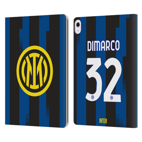 Fc Internazionale Milano 2023/24 Players Home Kit Federico Dimarco Leather Book Wallet Case Cover For Apple iPad Air 13 2024