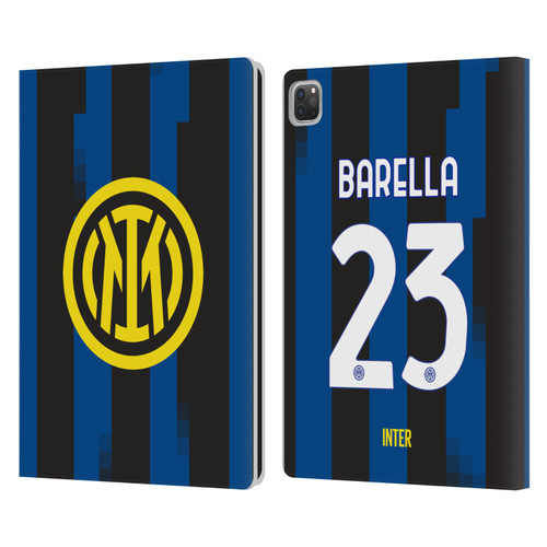 Fc Internazionale Milano 2023/24 Players Home Kit Nicolò Barella Leather Book Wallet Case Cover For Apple iPad Pro 13 M4 2024