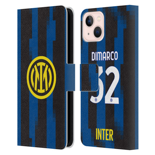 Fc Internazionale Milano 2023/24 Players Home Kit Federico Dimarco Leather Book Wallet Case Cover For Apple iPhone 13