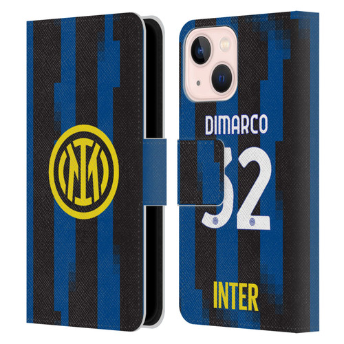 Fc Internazionale Milano 2023/24 Players Home Kit Federico Dimarco Leather Book Wallet Case Cover For Apple iPhone 13 Mini
